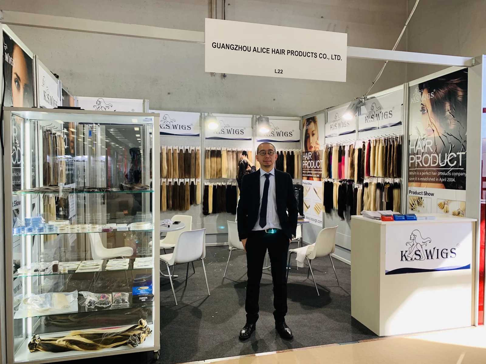 KS at the beauty exhibition in Bologna, Italy, 2019 — photograph 1