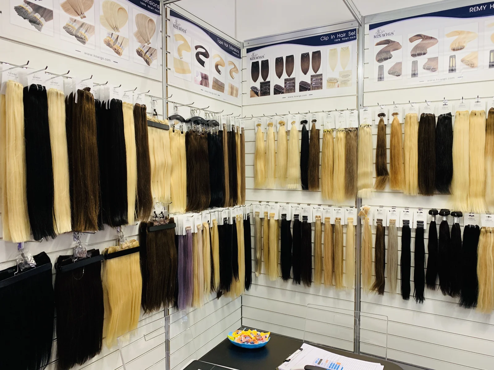 KS exhibition in London, United Kingdom, 2018 — human hair exhibition display