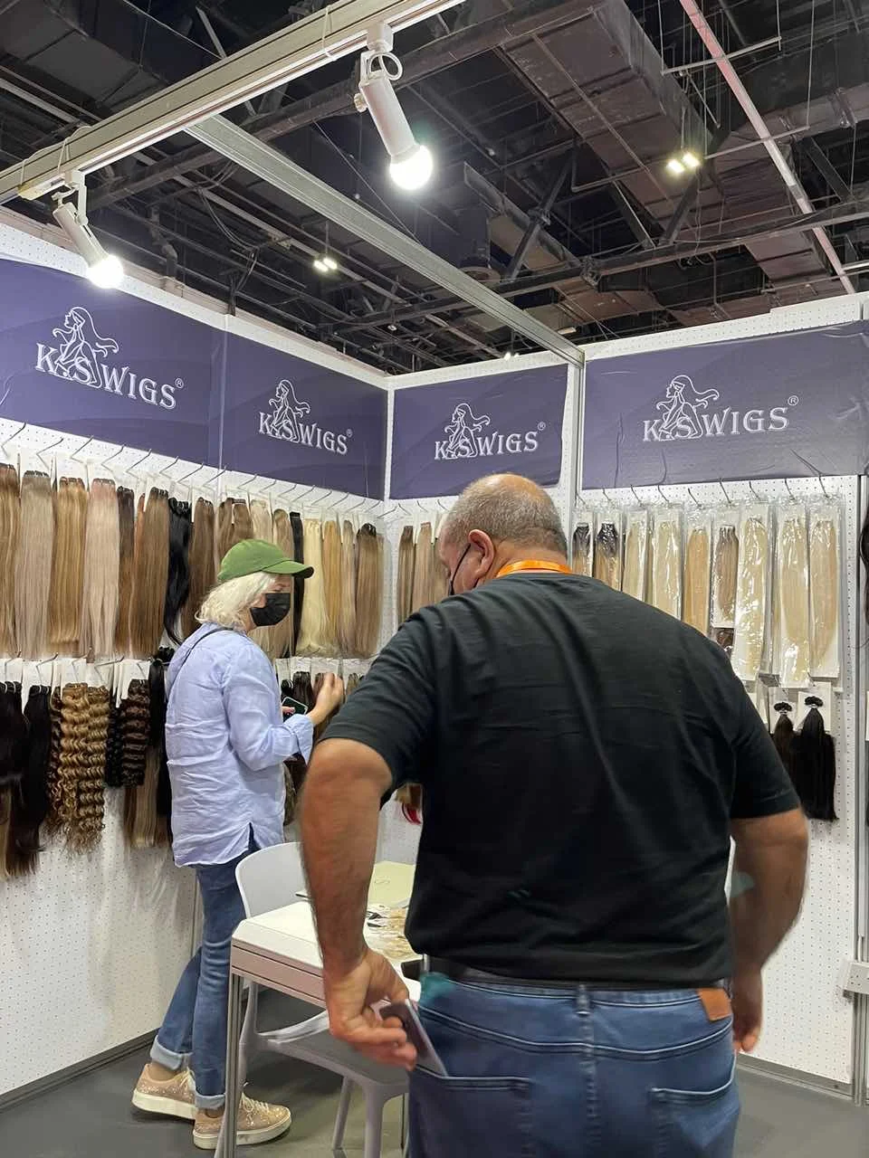 KS exhibition in Dubai, United Arab Emirates, 2022 — human hair exhibition display