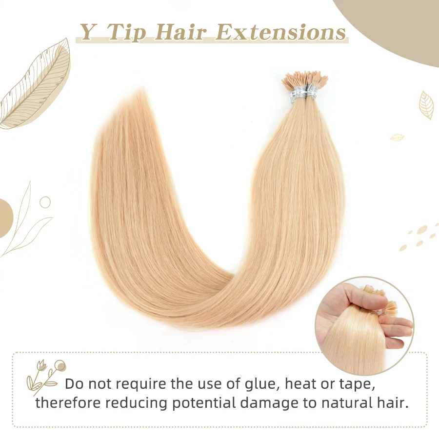 Y-tip Human Hair Extensions — product detail