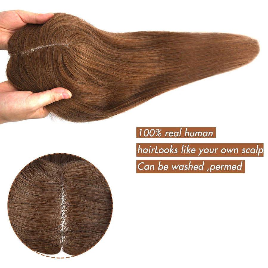 Clip-in Human Hair Topper