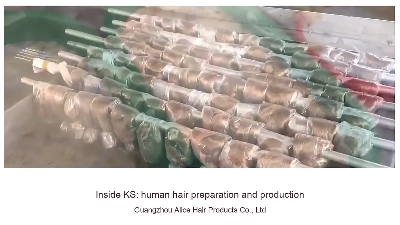 Hair processing shown in the KS production film