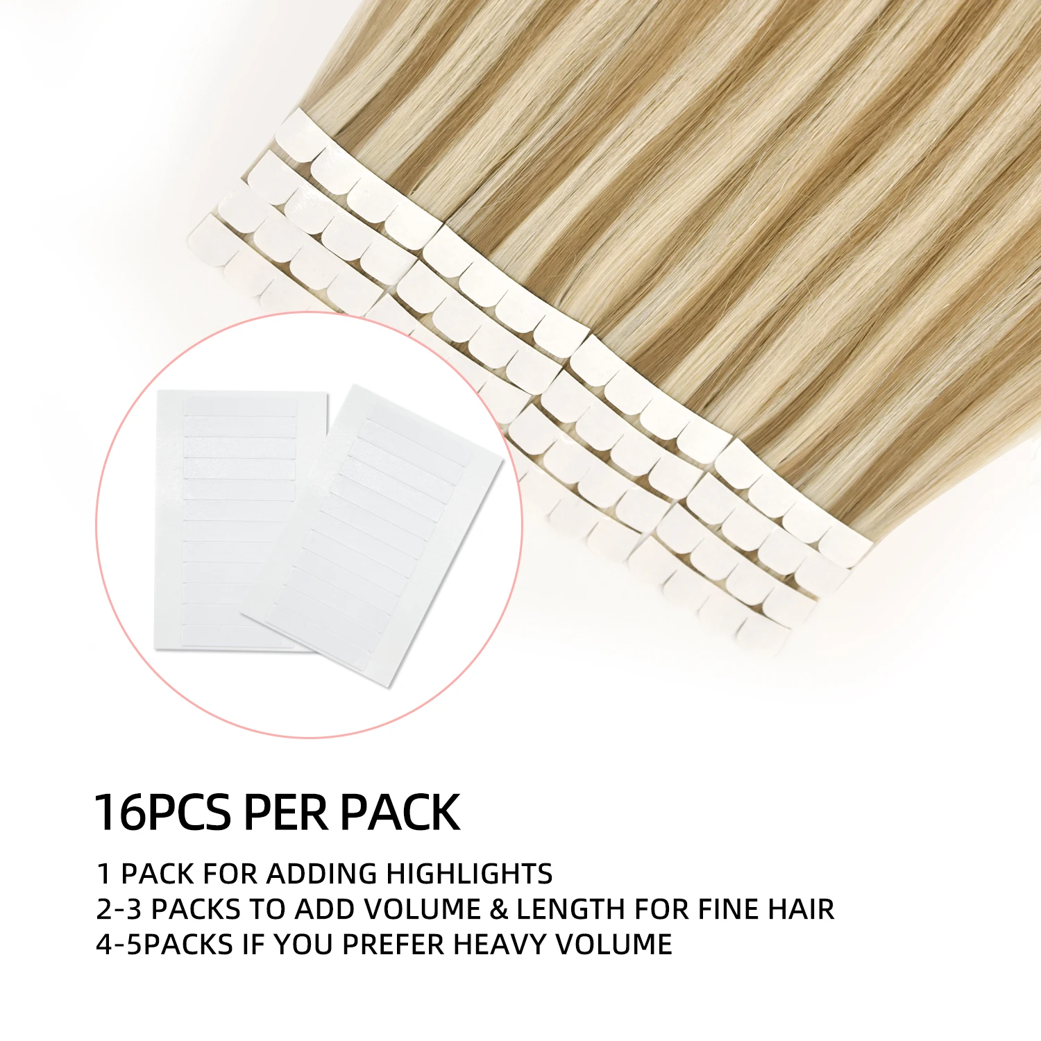 Mini-tape hair extensions