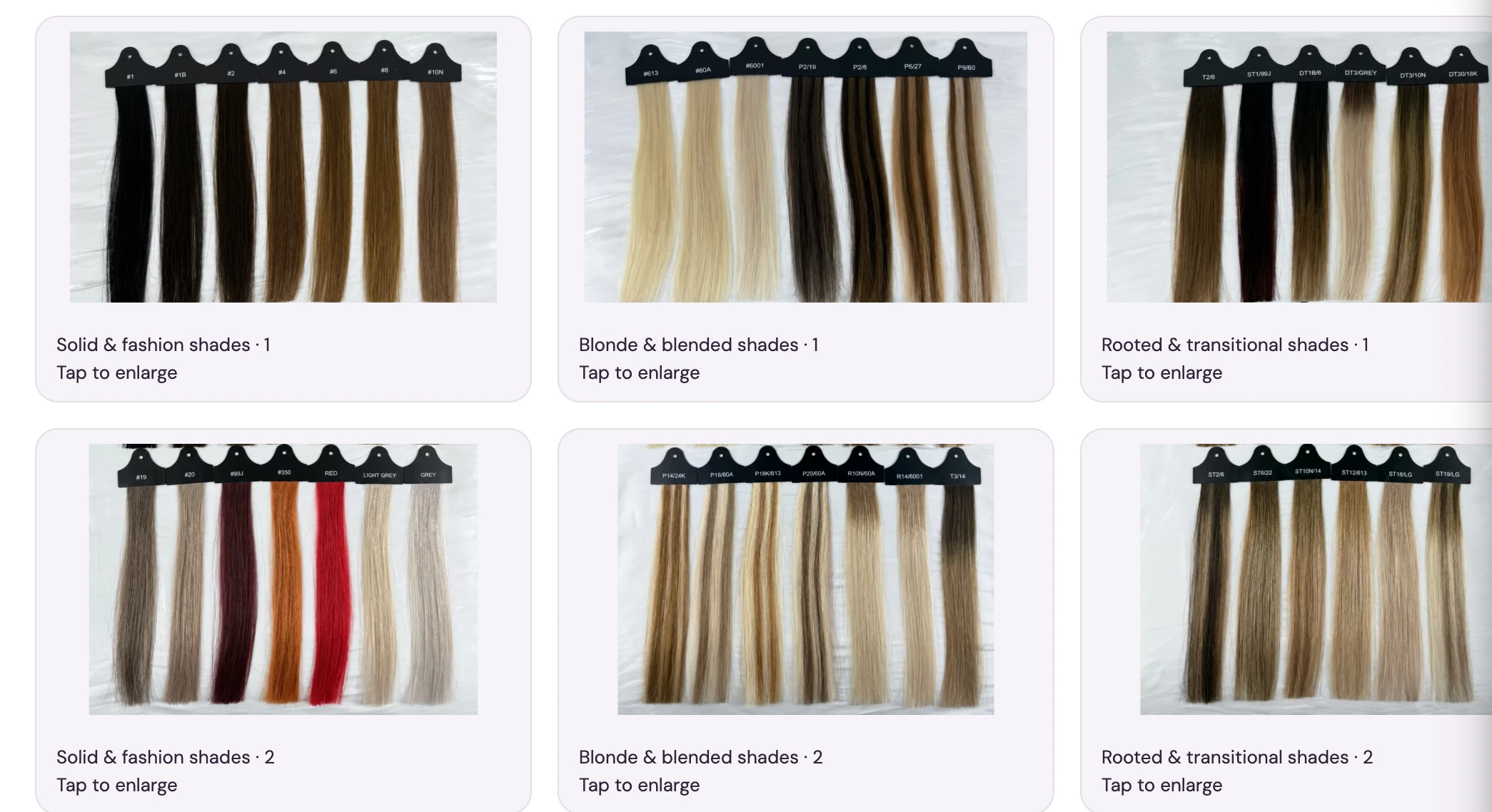 Custom hair color references